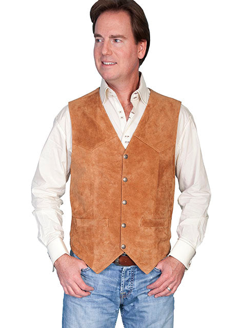 Scully Rust Soft Touch Lambskin Western All Leather Vest 507