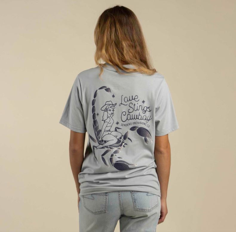 Sendero Big Sky Blue Love Stings Cowboy Tee SPCS125S24A