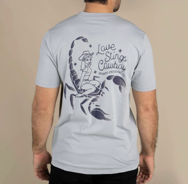 Sendero Big Sky Blue Love Stings Cowboy Tee SPCS125S24A