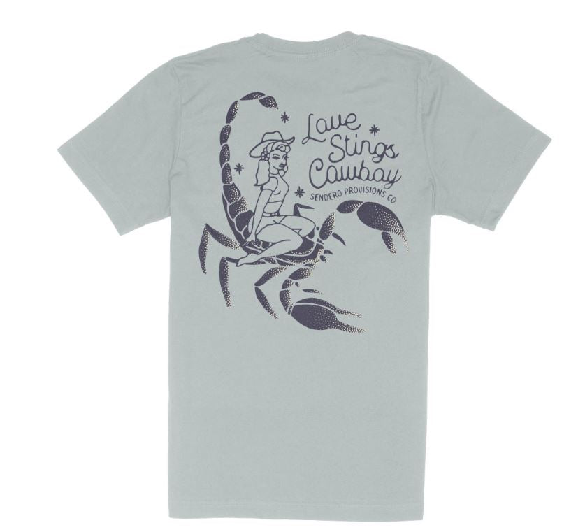 Sendero Big Sky Blue Love Stings Cowboy Tee SPCS125S24A