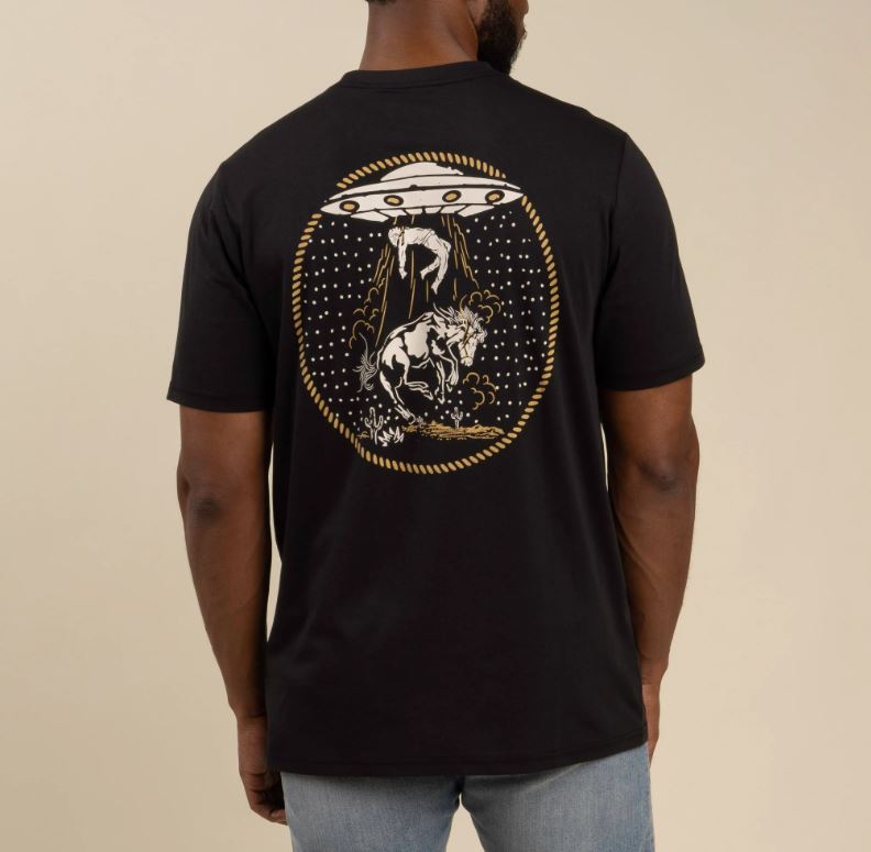 Sendero Black Charros & Aliens T-Shirt SPCS123F23B