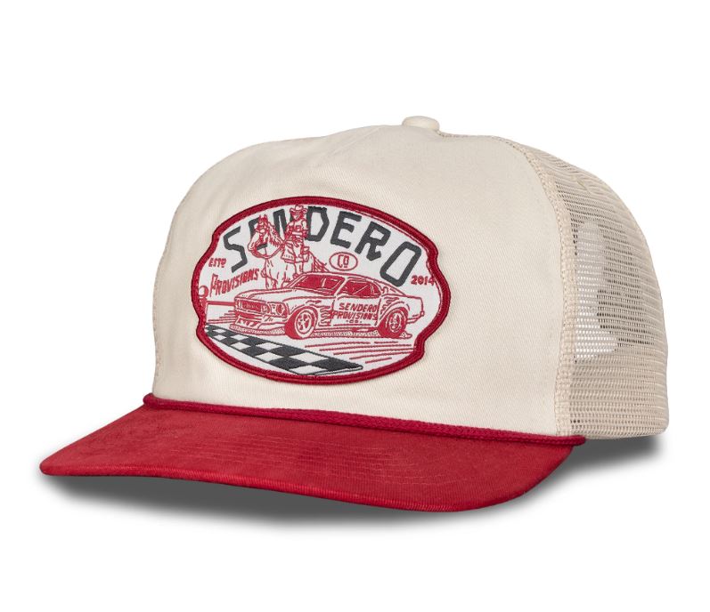 Sendero White/Maroon Giddy Up Hat SPCH125S21AZZ