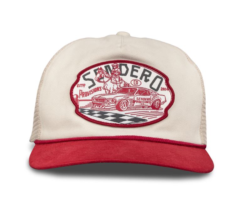 Sendero White/Maroon Giddy Up Hat SPCH125S21AZZ