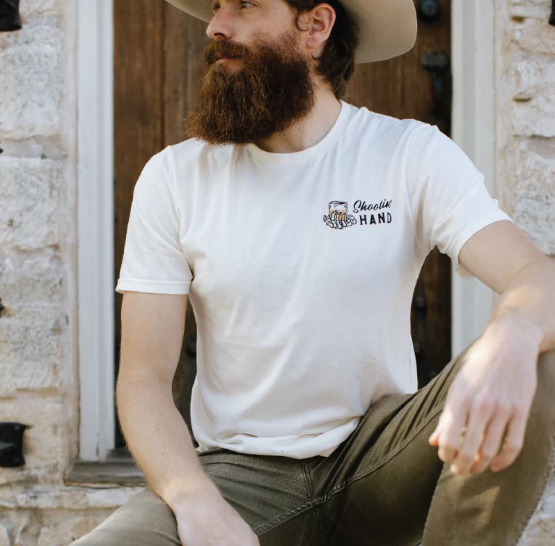 Sendero White Shootin Hand T-Shirt SPCS120P15A