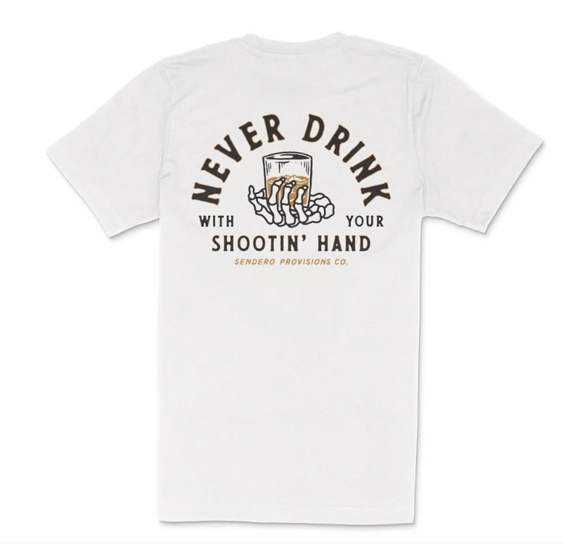 Sendero White Shootin Hand T-Shirt SPCS120P15A