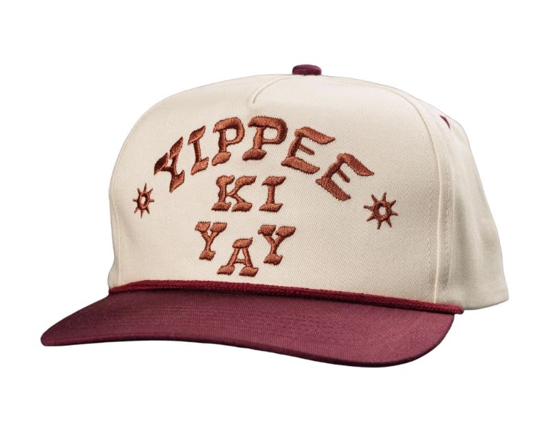 Sendero White Yippee Ki Yay Hat With Burgundy Bill SPCH123F28
