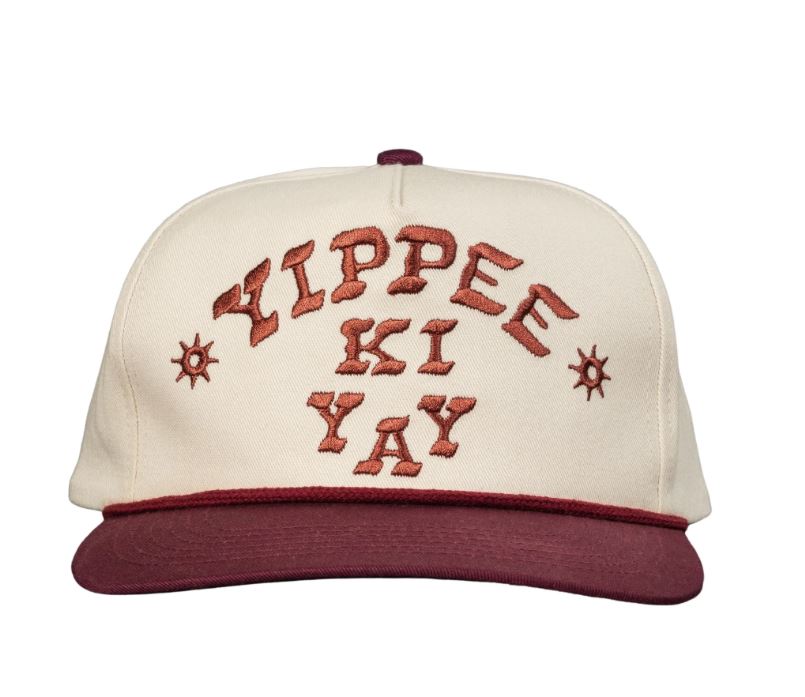 Sendero White Yippee Ki Yay Hat with Burgundy Bill SPCH123F28