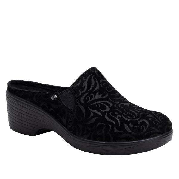 Sereniti Black Luxe Deluxe Womens Clog Shoes SER-7589