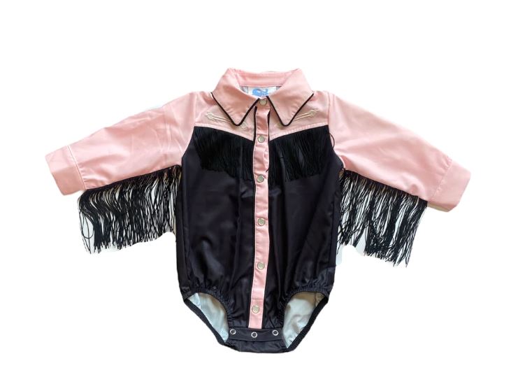 Shea Baby Pink Vintage Pearl Snap Baby Shirt GWEST04-INFANT