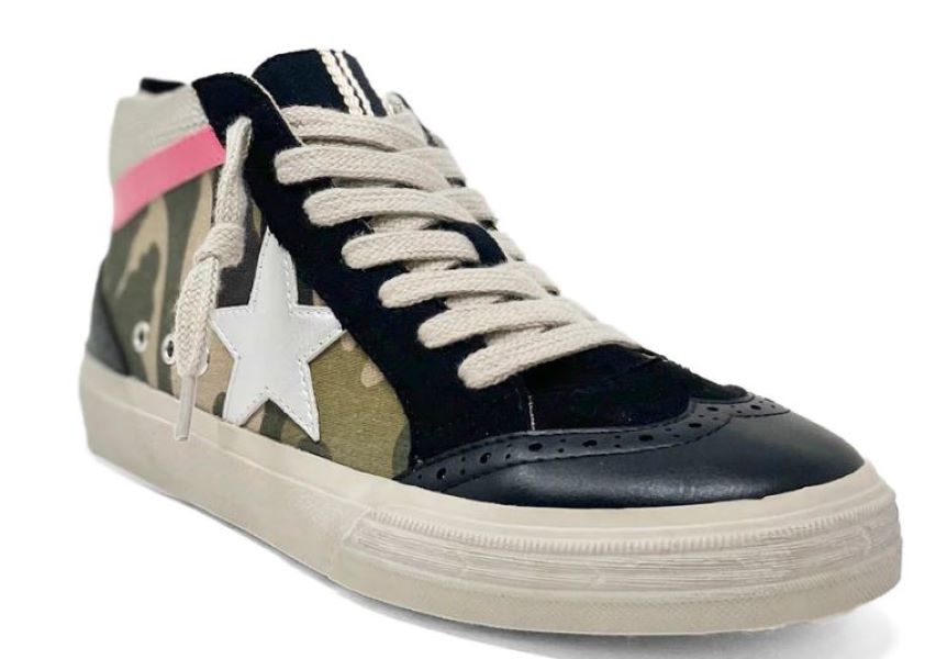 Shushop Green Camoflauge Rina Womens Hi-Top Sneakers RINA-0317-340