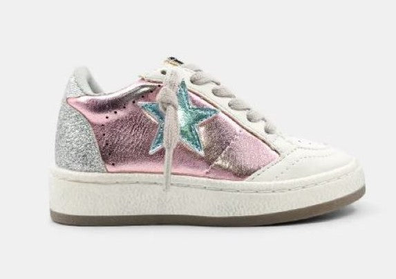 ShuShop Metallic Pink Paz Toddlers Sneakers 730-682