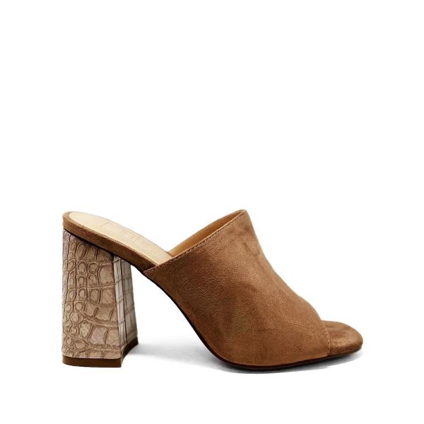 ShuShop Taupe Suede Gaia Women's Heels 00590-258