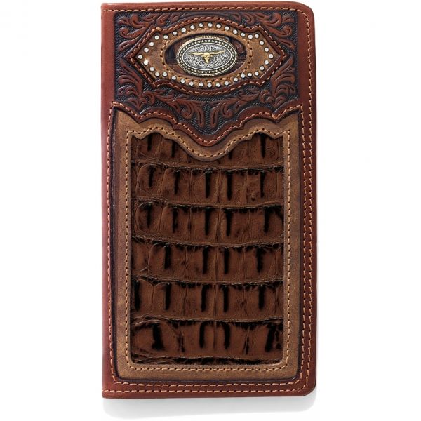 Silver Creek Men's Rodeo Cattle Croc Print Wallet E80438