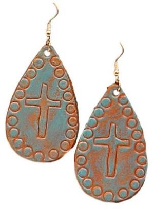 Silver Strike Women's Turquoise Wash Teardrop Earrings DE0491TQ