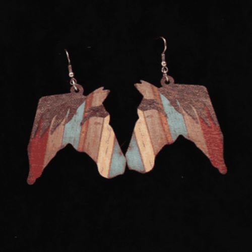 Silver Strike Wooden Horse Head Women's Earrings D460014197