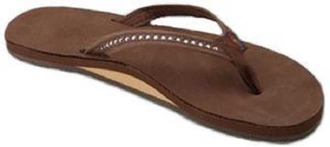 Single Layer Narrow Strap Swarovski Crystals Womens Rainbow Sandals