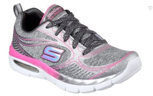 Skechers Appeal Casmic Crush Silver/Pink Fabric Kids Running 81712L-CCHP