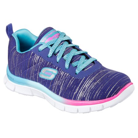 Skechers Appeal Glitter Rush Blue Multi Canvas Girls Running 81834L-BLMT