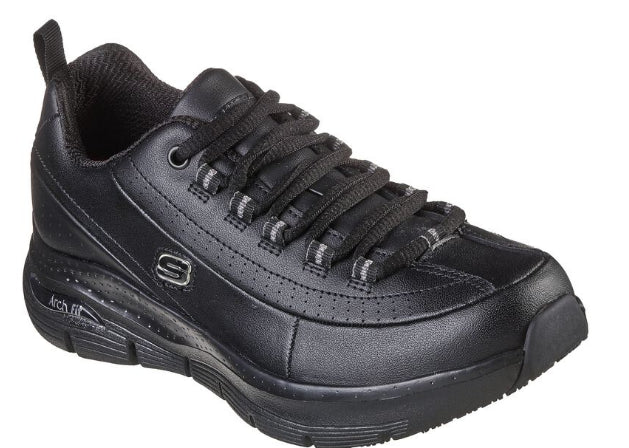 Skechers Black Arch Fit SR Trickel II Ladies Work Sneakers 108053