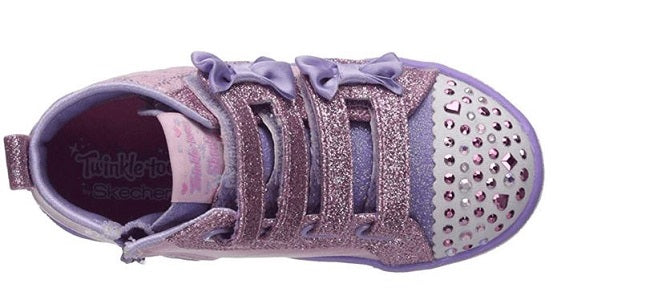 Skechers Pink/Lavander Girls Twinkle Toes: Shuffle Lite-Quilted Beauties Shoes 20271N