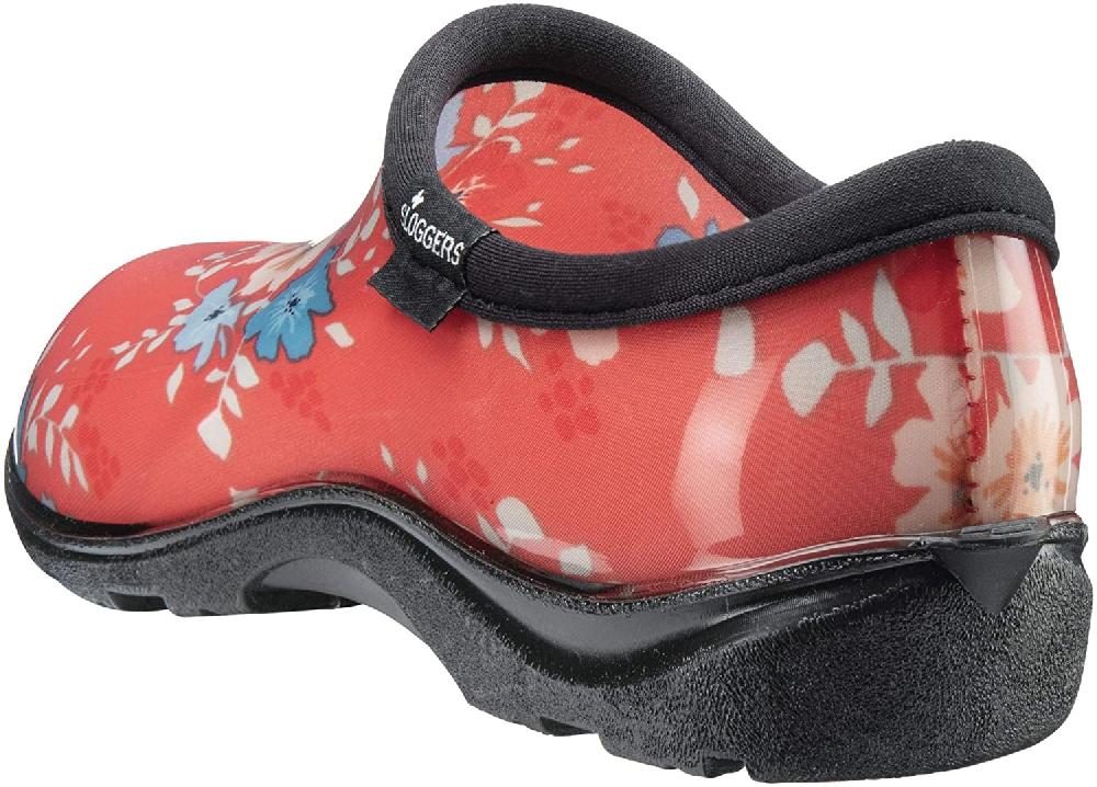 Sloggers Fun Floral Coral Womens Waterproof Garden Shoes 5120FFNCL