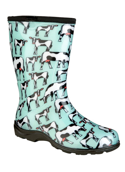 SLOGGERS RAIN & GARDEN BOOT - MINT COWABELLA PRINT WOMEN'S 5017CWM
