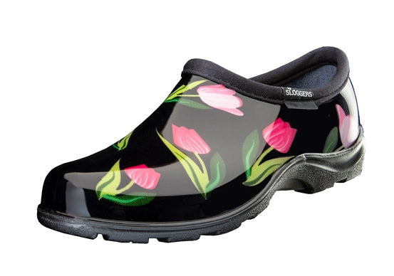 Sloggers Tulip Black Waterproof Womens Comfort Shoes 5120TLPBK