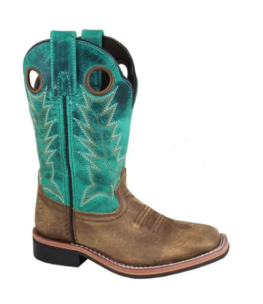 Smoky Mountain Brown Distress/Turquoise Jesse Childrens Western Boots 3851C