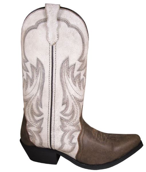Smoky Mountain Brown with White Top Laura Womens Western Boots 6112