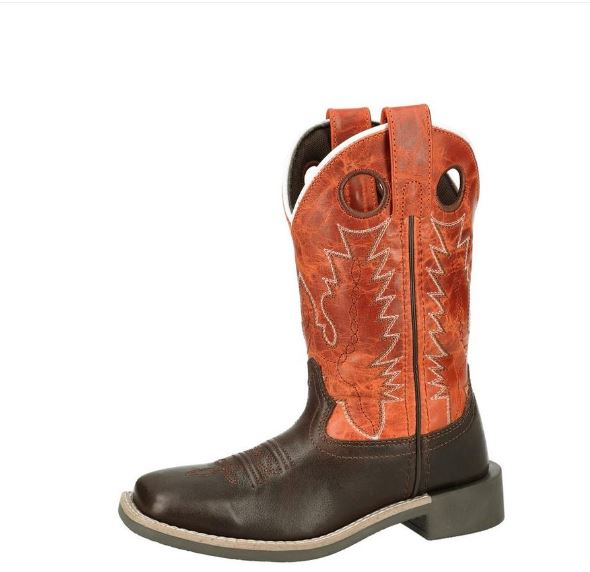 Smoky Mountain Chocolate/Burnt Orange Dusty Children's Pull On Leather Boots (Sizes 8.5-3) 3417C