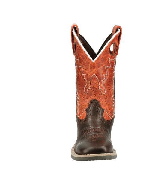 Smoky Mountain Chocolate/Burnt Orange Dusty Children's Pull On Leather Boots (Sizes 8.5-3) 3417C