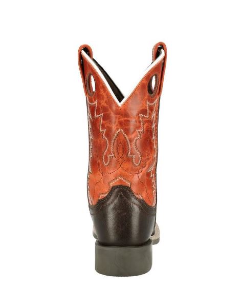Smoky Mountain Chocolate/Burnt Orange Dusty Children's Pull On Leather Boots (Sizes 8.5-3) 3417C