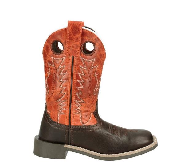 Smoky Mountain Chocolate/Burnt Orange Dusty Children's Pull On Leather Boots (Sizes 8.5-3) 3417C