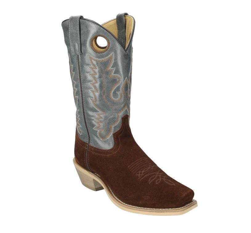 Smoky Mountain Dark Brown/Blue Santa Fe Men's Cutter Toe Western Boots 4305-SF