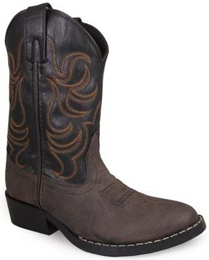 Smoky Mountain Monterey Brown/Black Kids Western 1575-BRN
