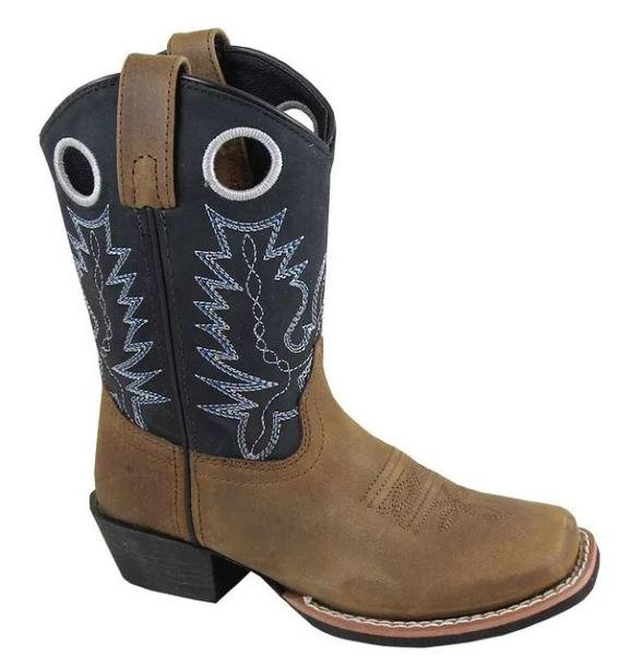 Smoky Mountain Oil Distressed Brown and Black Mesa Children's Boots 3243C