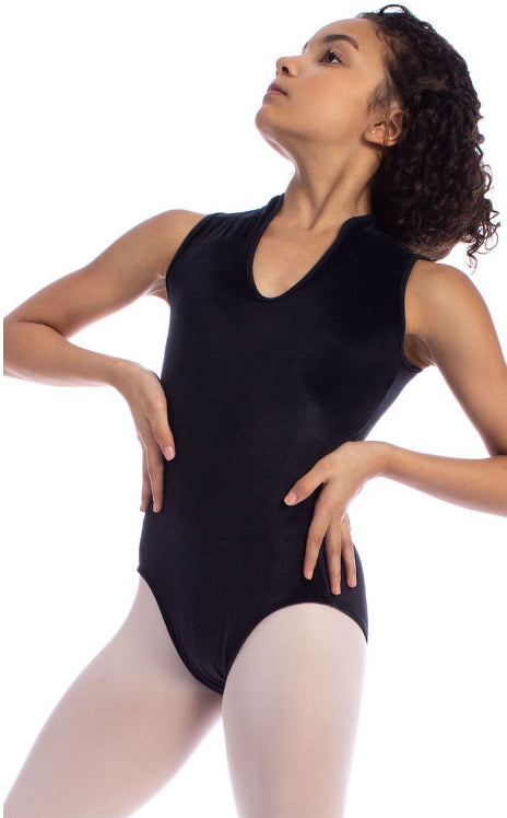 So Danca Black Filippina Child Velvet Tank Leotard L-1601-BLACK