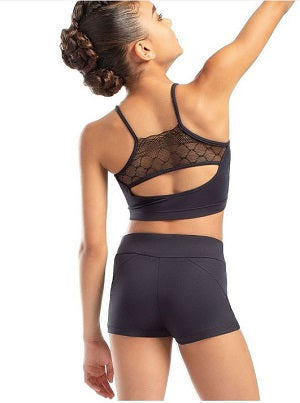 So Danca Child's Bordeaux High Waisted Dance Shorts L-1833