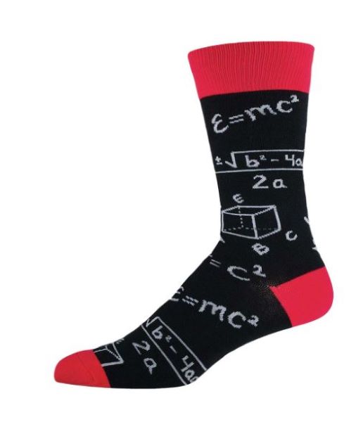 Socksmith Black/Red Math Men's Socks MNC415-BLACK