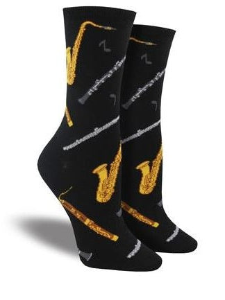 SockSmith Black Womens Woodwinds Socks WNC1603