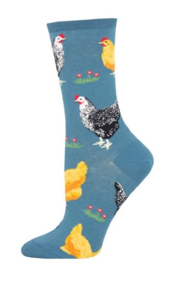 SockSmith Blue Bock Bock Women's Socks WNC1867-BLUE