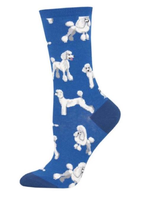 Socksmith Blue Oodles of Poodles Ladies Socks 1 pair WNC1772-BLU