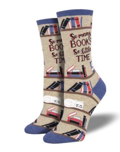 SockSmith Blue TIME FOR A GOOD BOOK Women's Socks WNC1898
