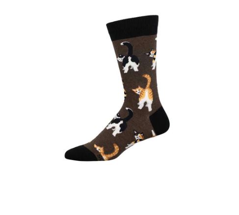 SockSmith Brown Cat Butts Men's Socks MNC3366