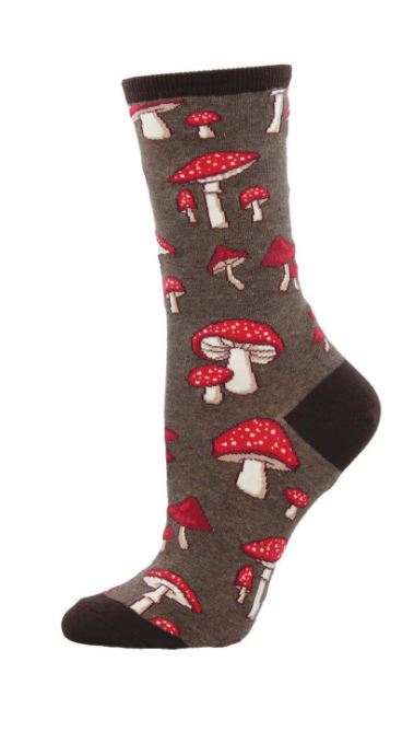 Socksmith Brown Heather Pretty Fly for a Fungi Womens Socks WNC2378-BHT