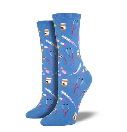 SockSmith Cornflower Blue Meds Womens Socks WNC394-CFB
