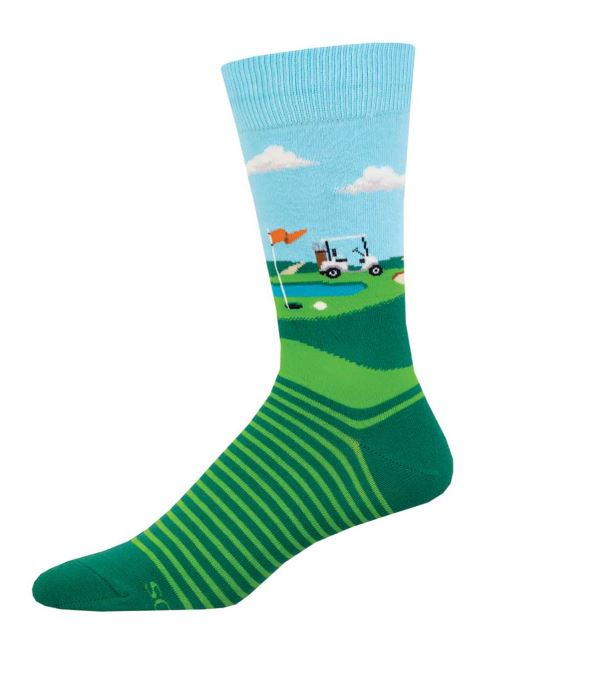 Socksmith Fore Putt Men's Crew Socks MNC3217-GEE