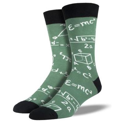 SockSmith Green Mens Math Socks MNC415-GREEN