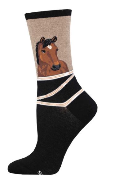 Socksmith Hemp Heather Hey Neigh-bor Women's Crew Socks WNC3167-HEM