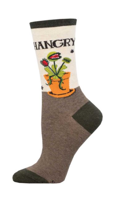 Socksmith Ivory Heather Hangry Women's Crew Socks WNC3085-HIV